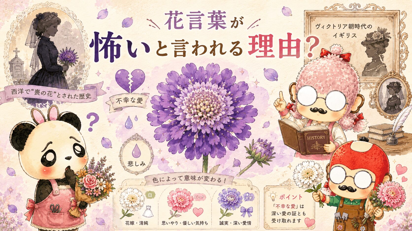 スカビオサの花言葉は怖いのか