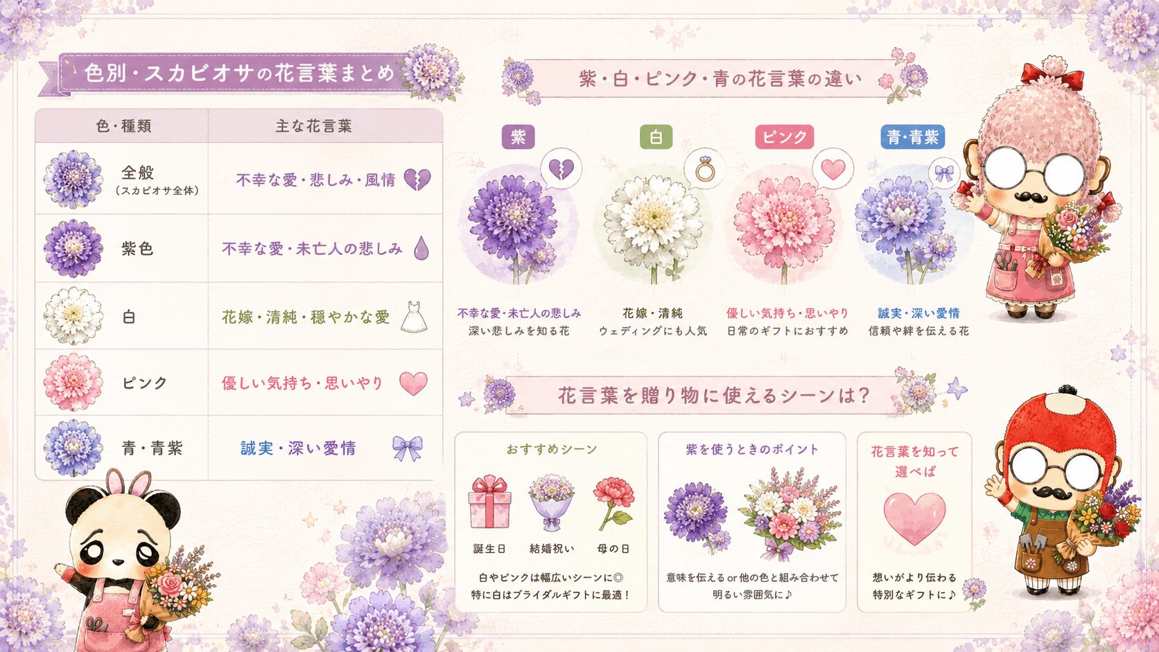 スカビオサの花言葉ガイド
