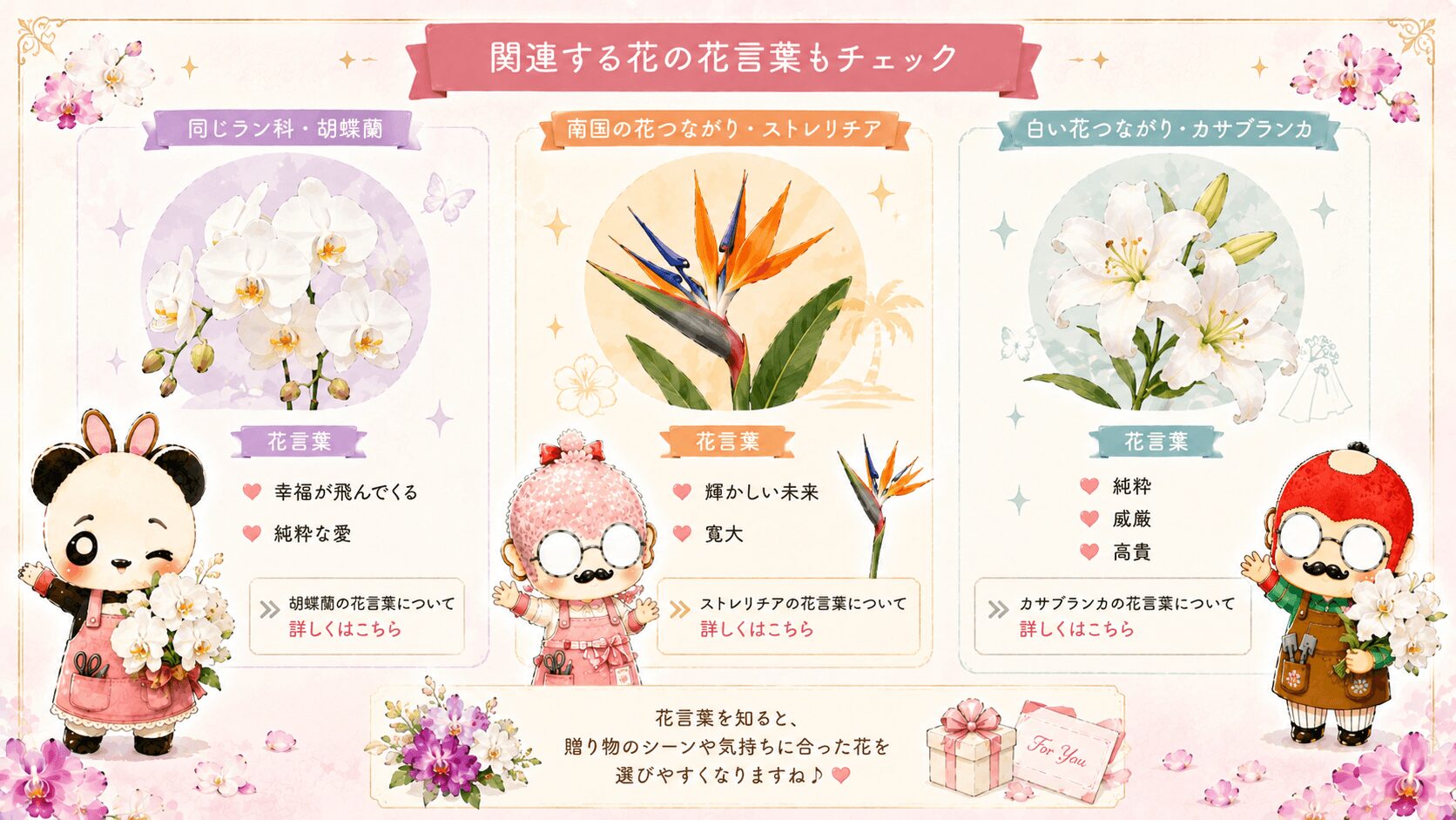 デンファレの花言葉に関連する花
