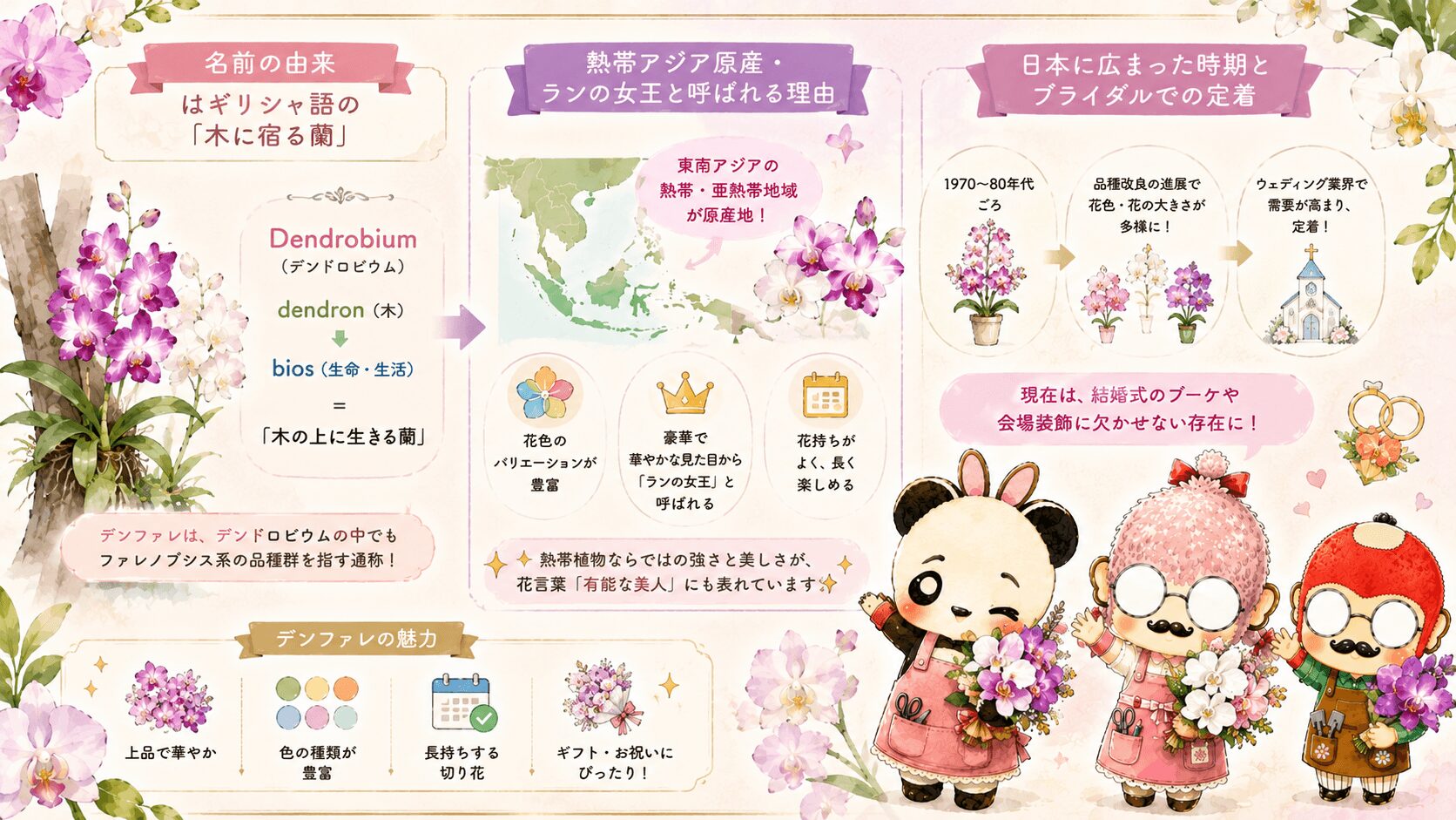 デンファレの花言葉の由来