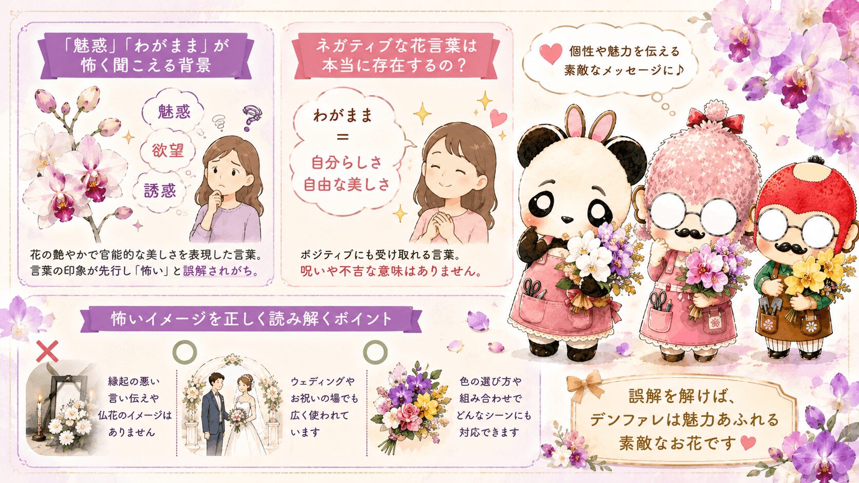 デンファレの花言葉は怖いのか