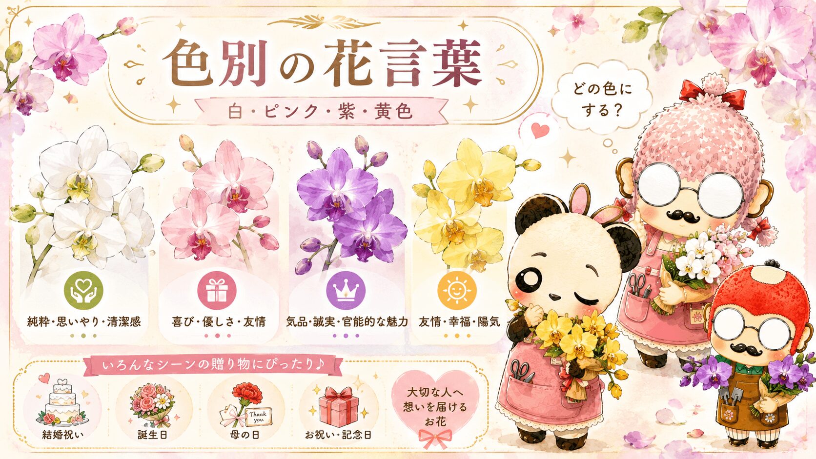 デンファレの花言葉一覧