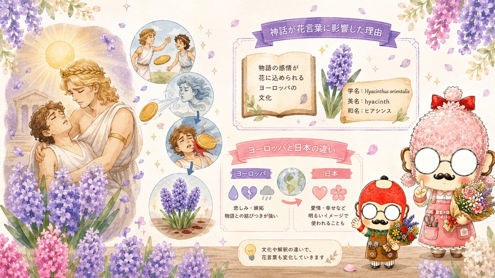 ヒヤシンスの花言葉の由来