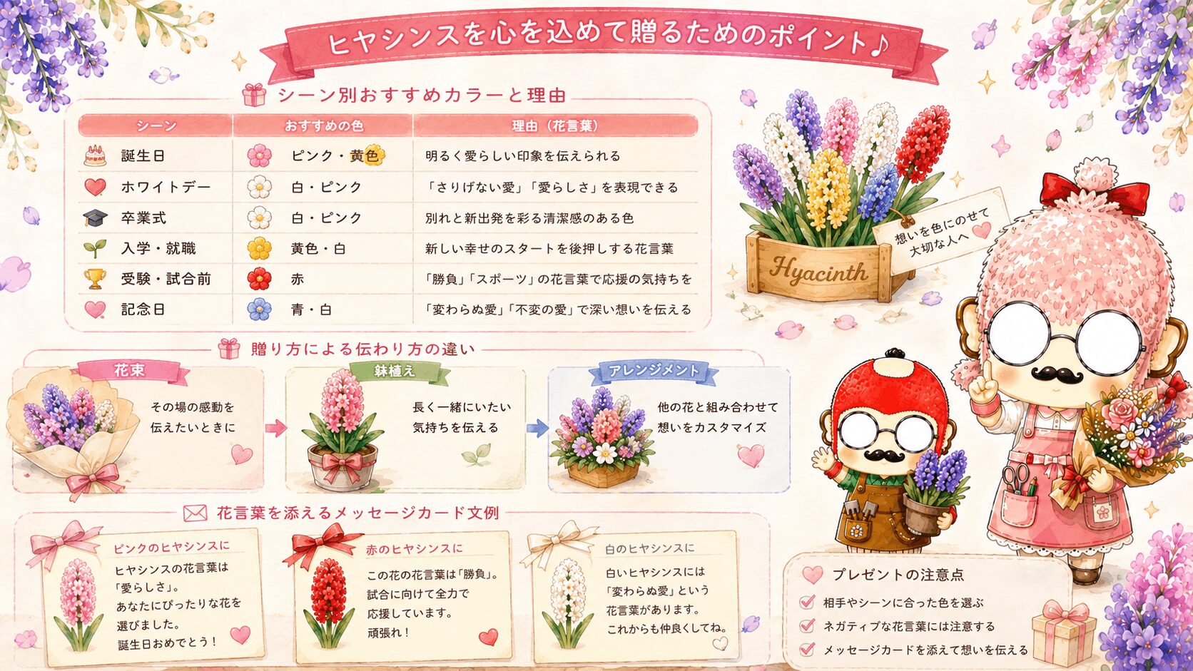 ヒヤシンスをプレゼントに活用
