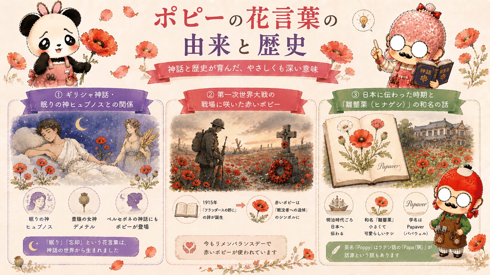 ポピーの花言葉と歴史