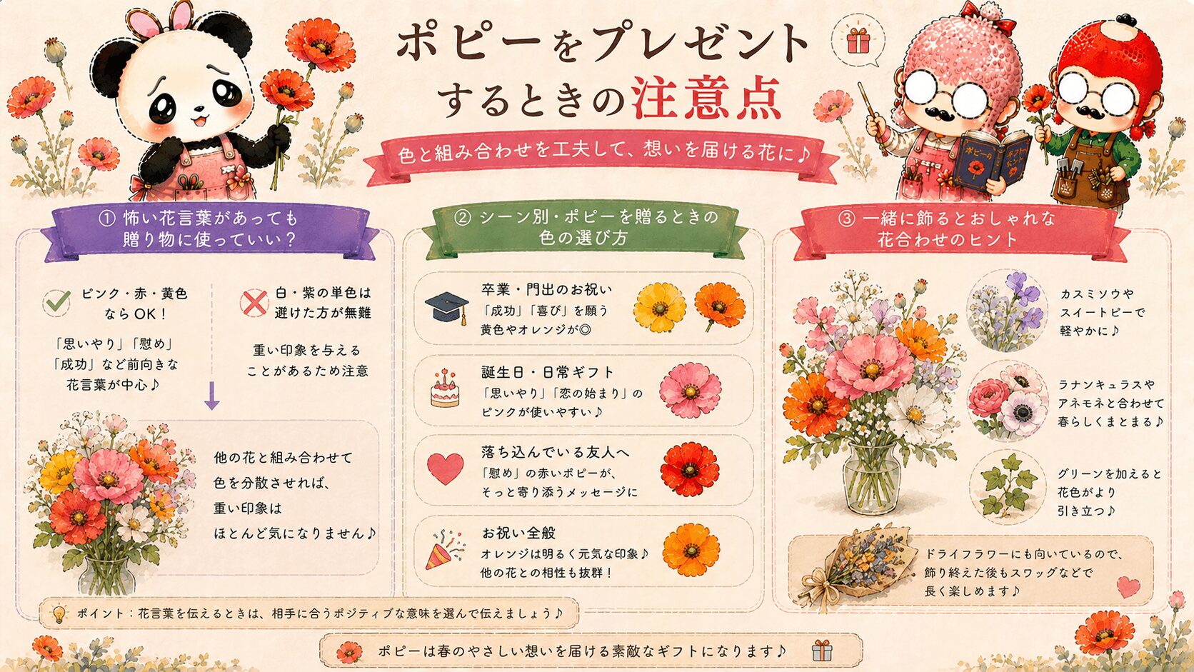 ポピーギフトの贈り方ガイド