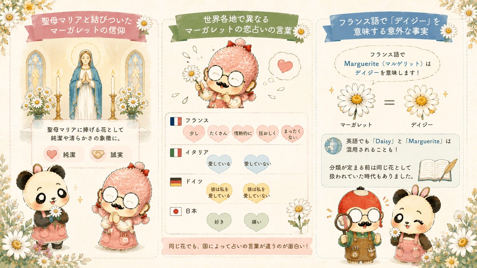 マーガレットにまつわる雑学