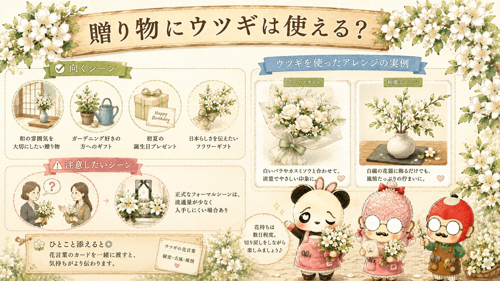 贈り物にウツギは使えるのか