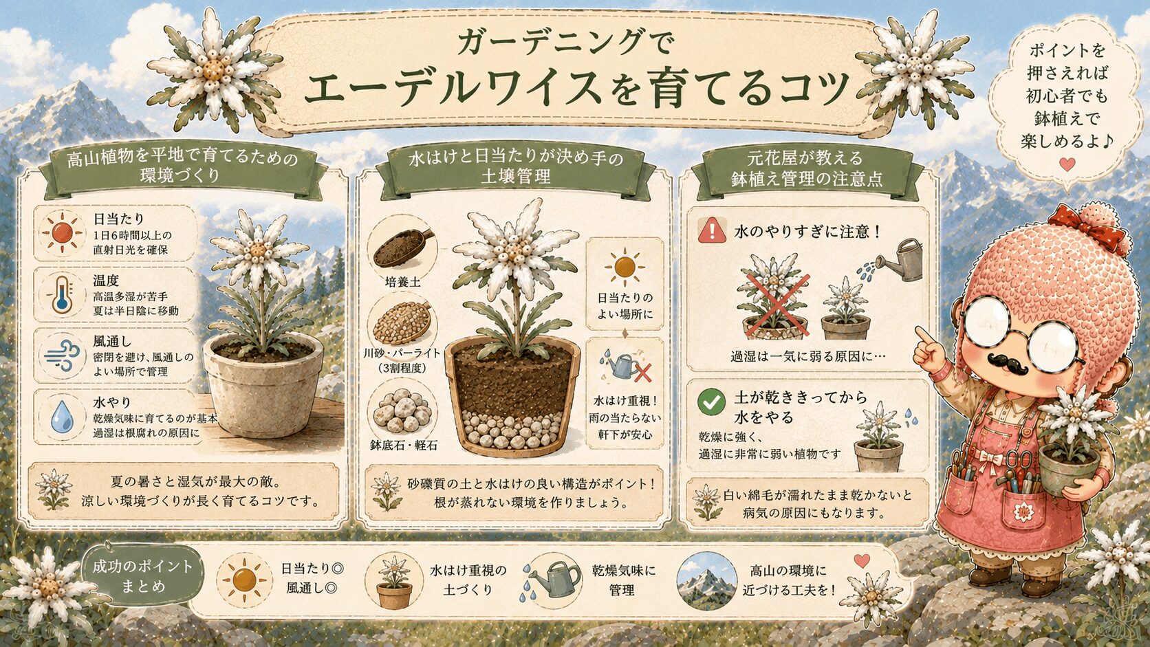 エーデルワイスのガーデニング活用