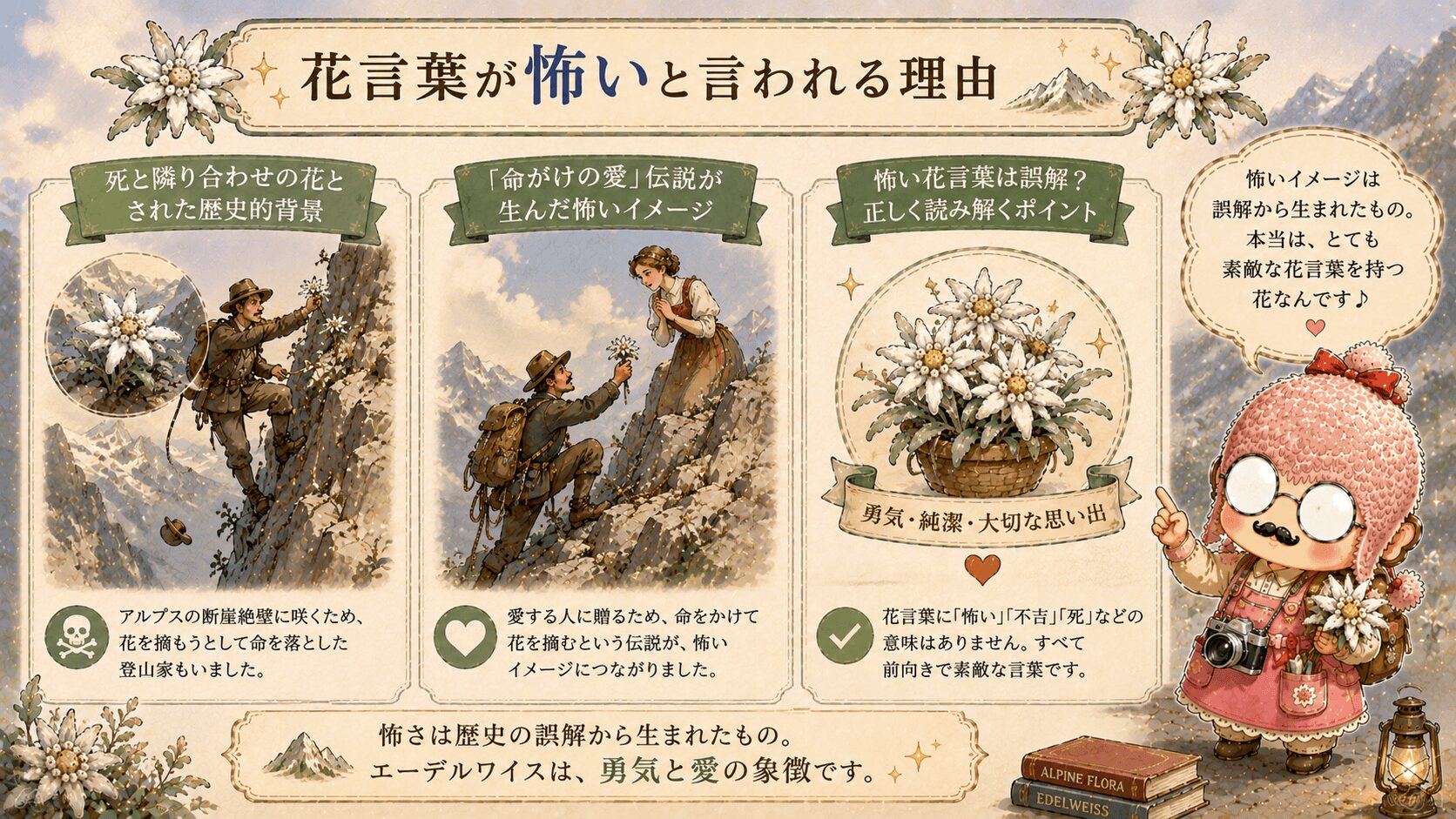 エーデルワイスの花言葉は怖い