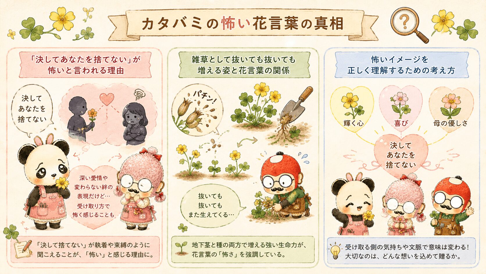 カタバミの怖い花言葉とは