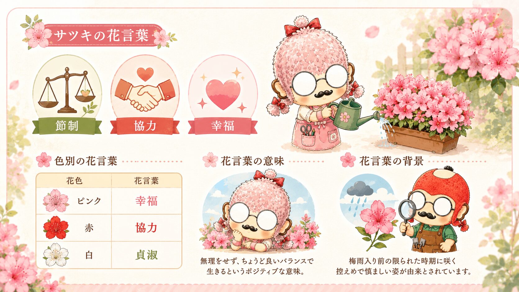 サツキの花言葉一覧