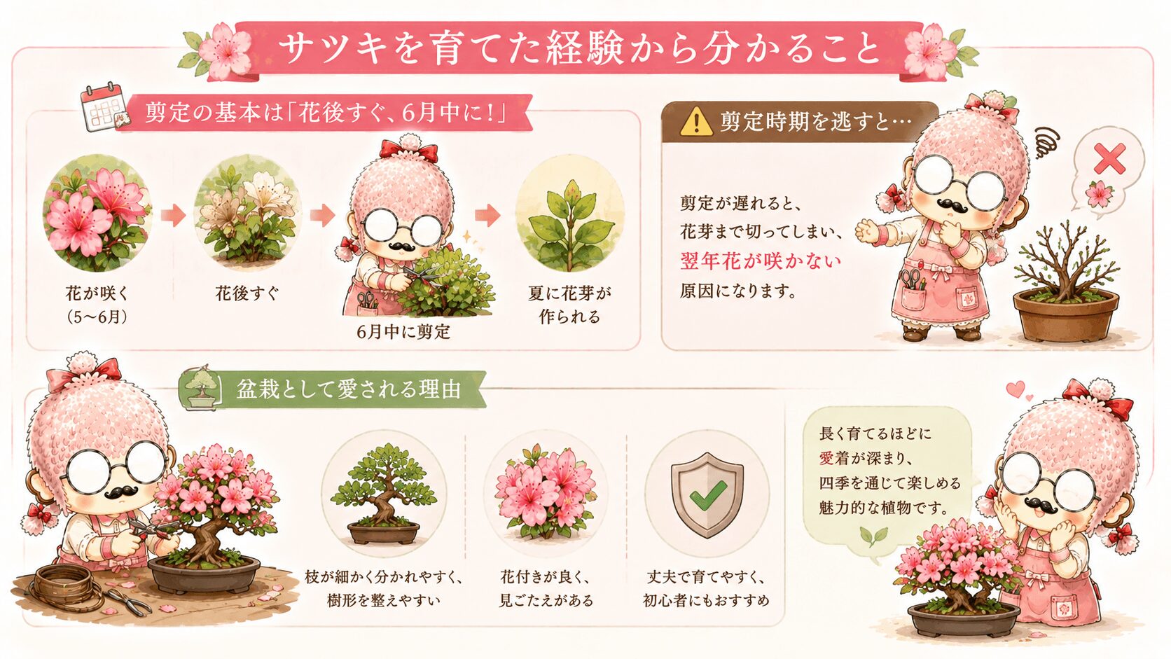 サツキ管理と盆栽のコツ