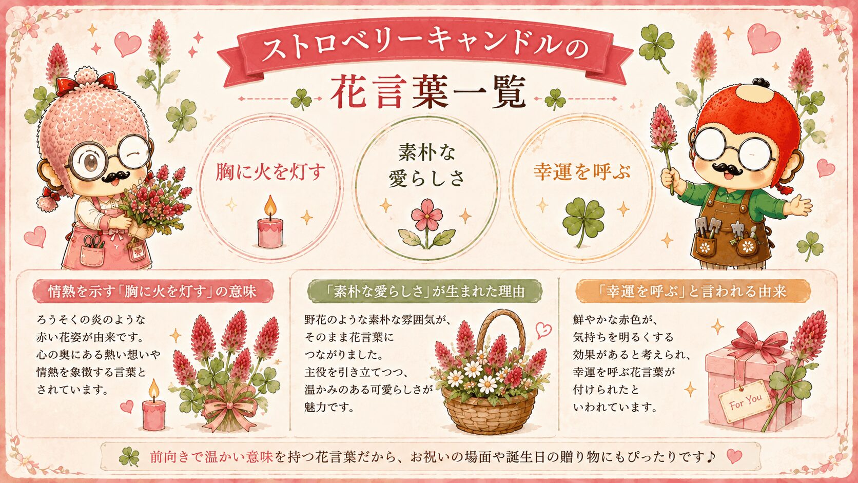 ストロベリーキャンドルの花言葉一覧