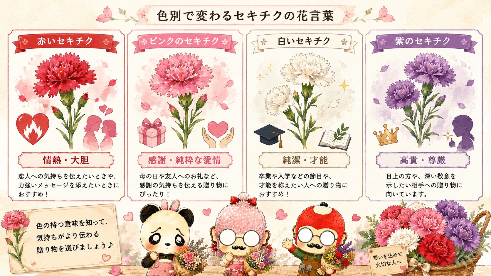 セキチクの色別の花言葉