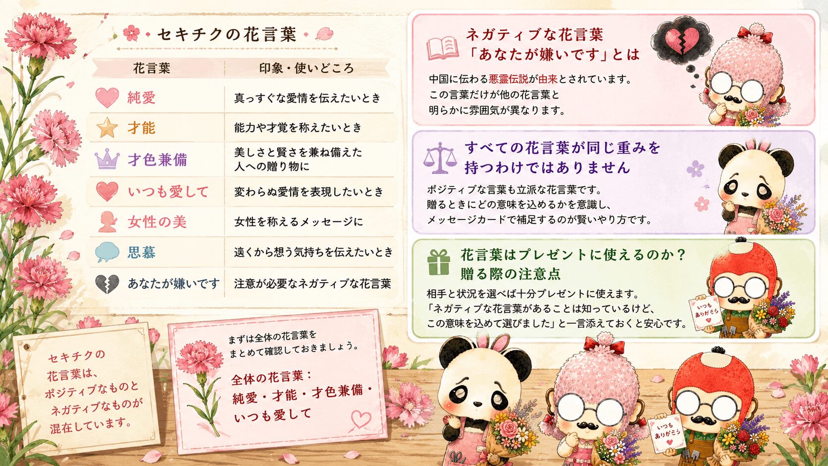 セキチクの花言葉一覧