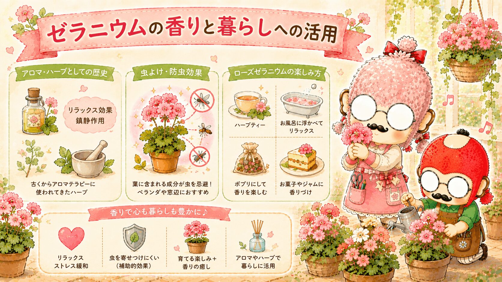 ゼラニウムの活用方法