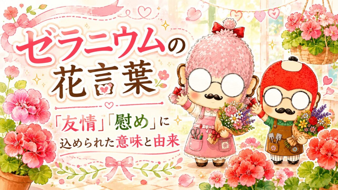 ゼラニウムの花言葉│「友情」「慰め」に込められた意味と由来