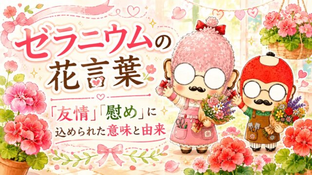 ゼラニウムの花言葉│「友情」「慰め」に込められた意味と由来