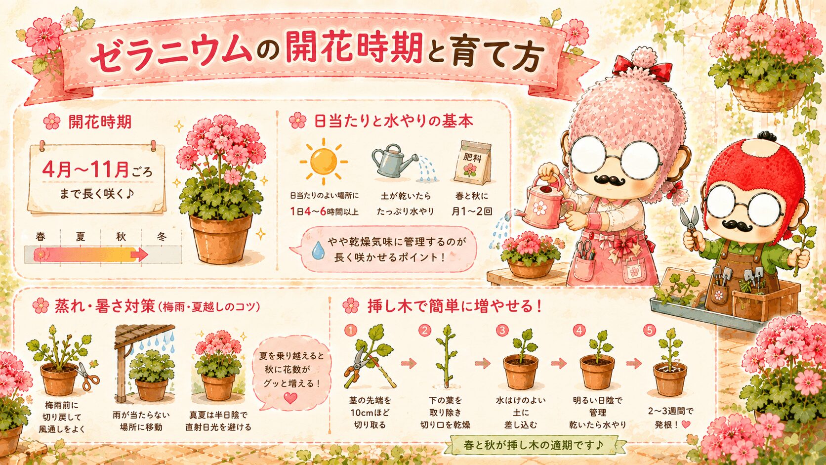 ゼラニウムの開花時期