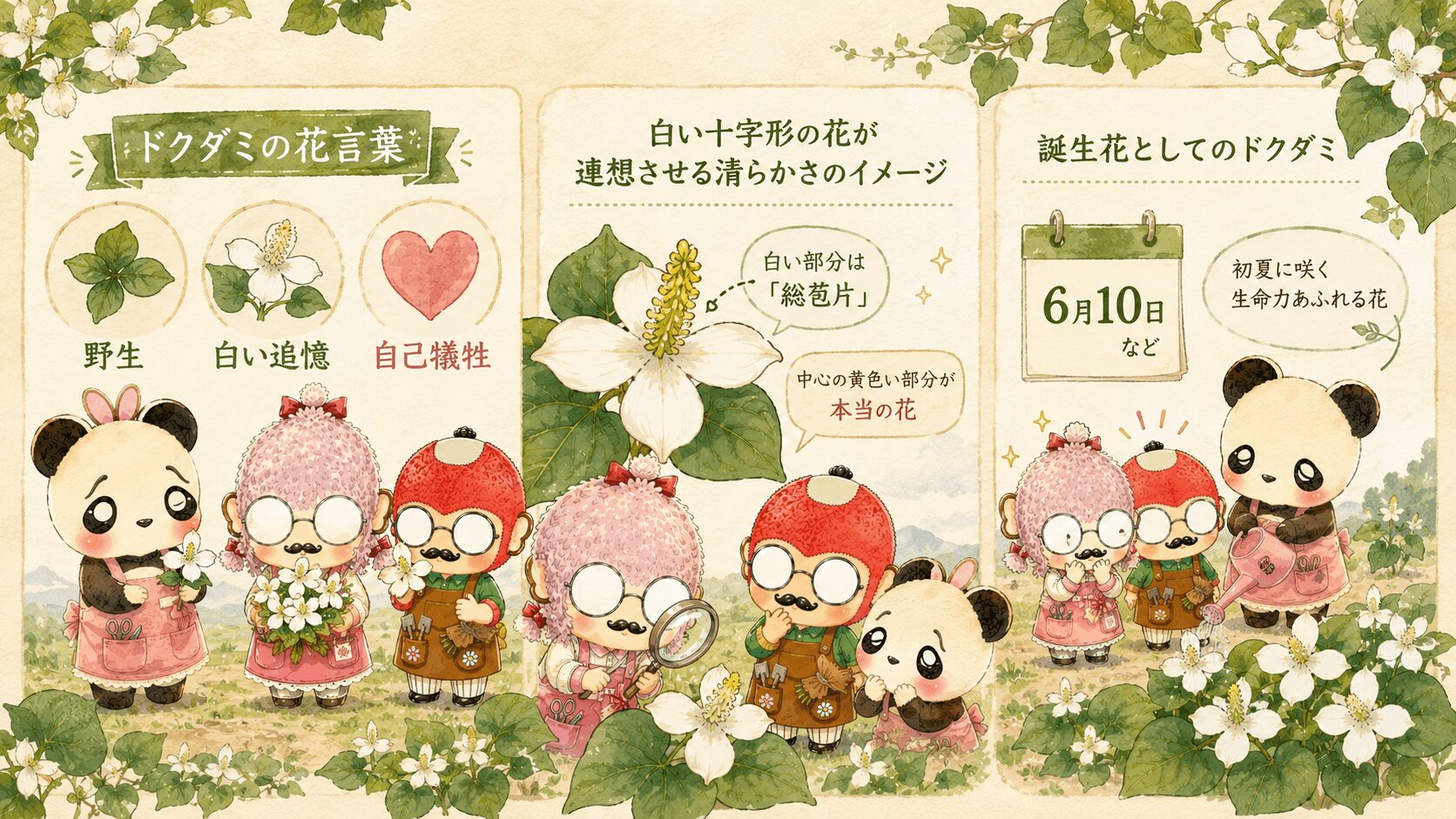 ドクダミの花言葉一覧