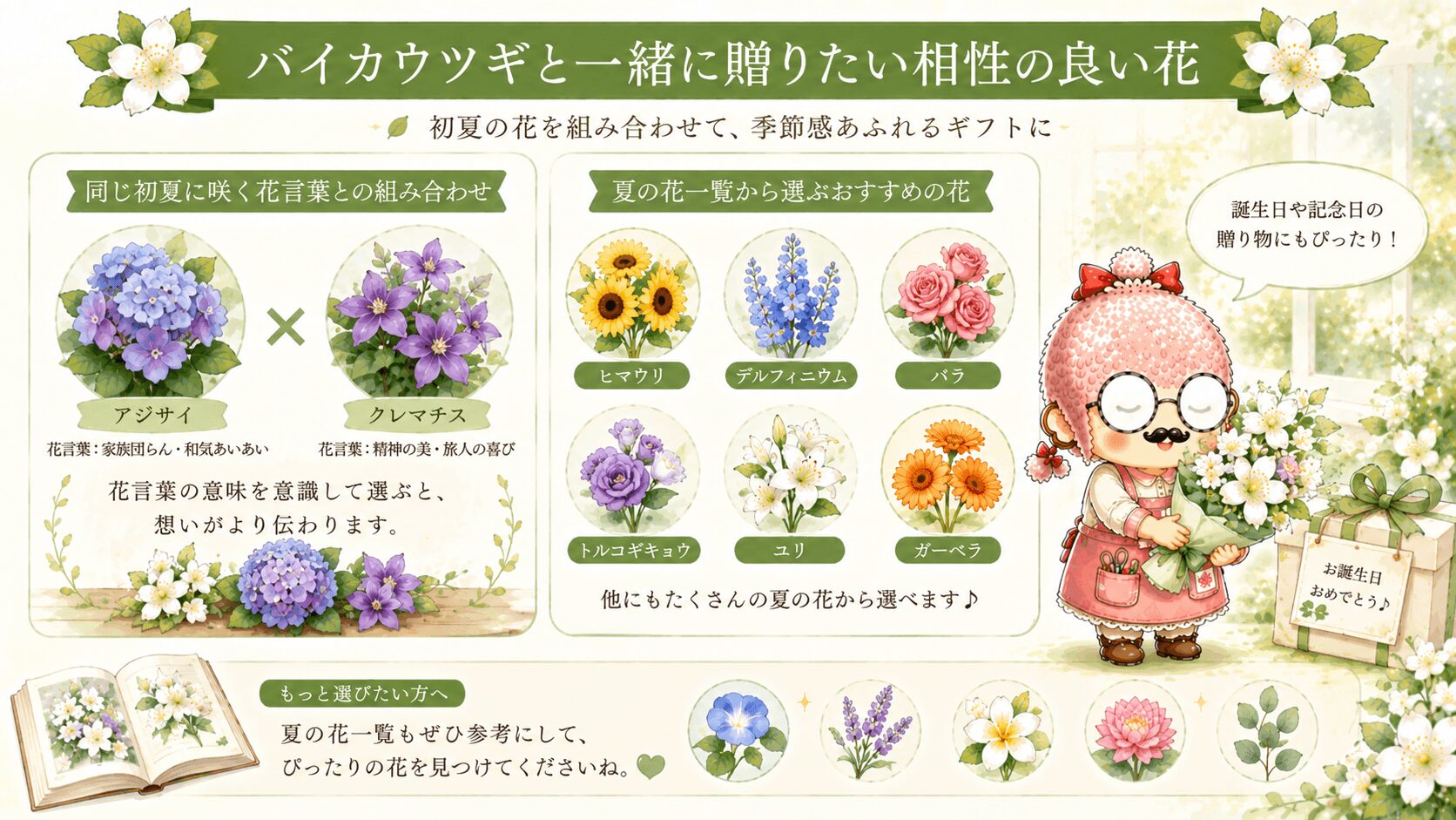 バイカウツギと相性の良い花
