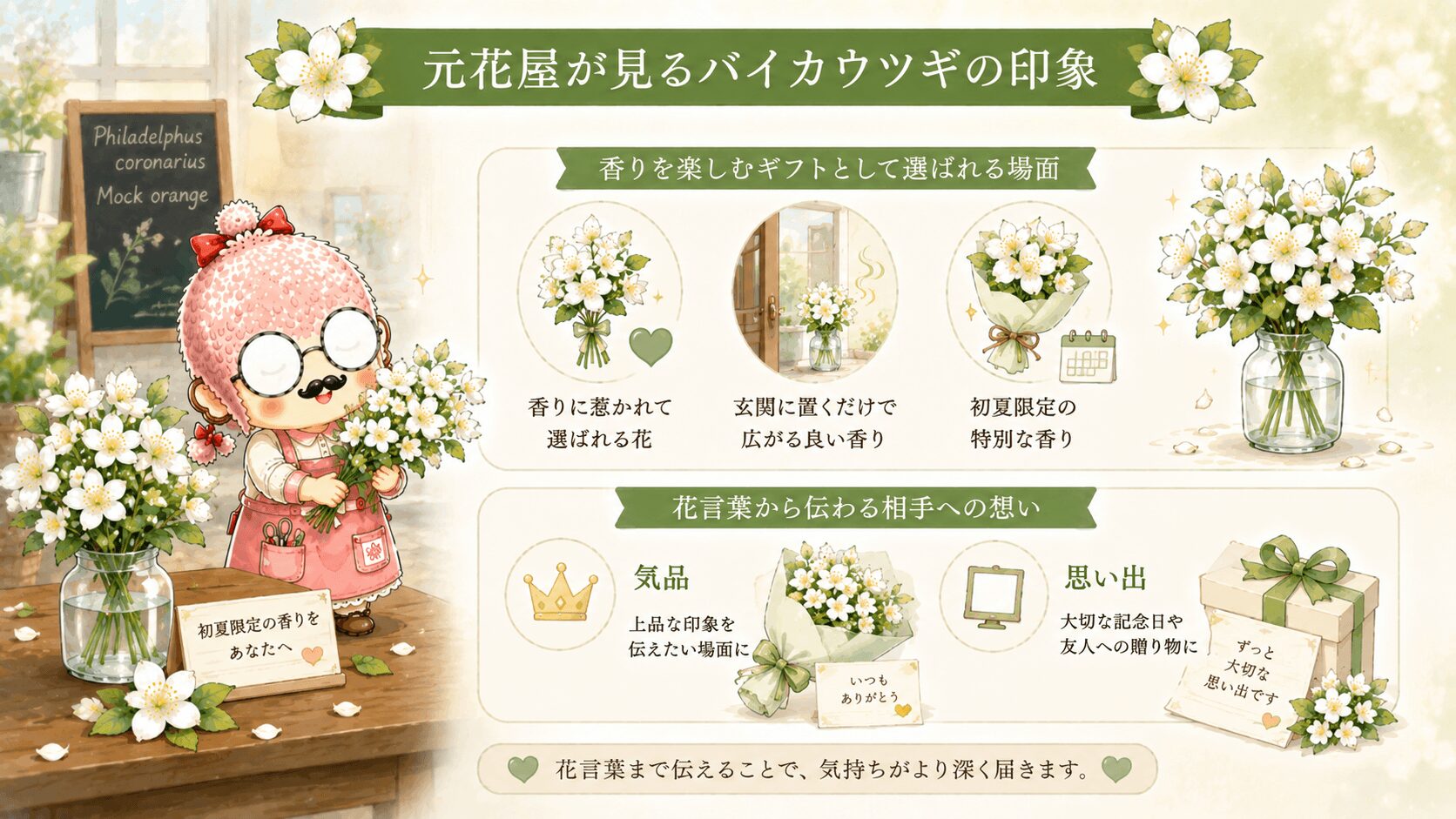 バイカウツギの贈り方