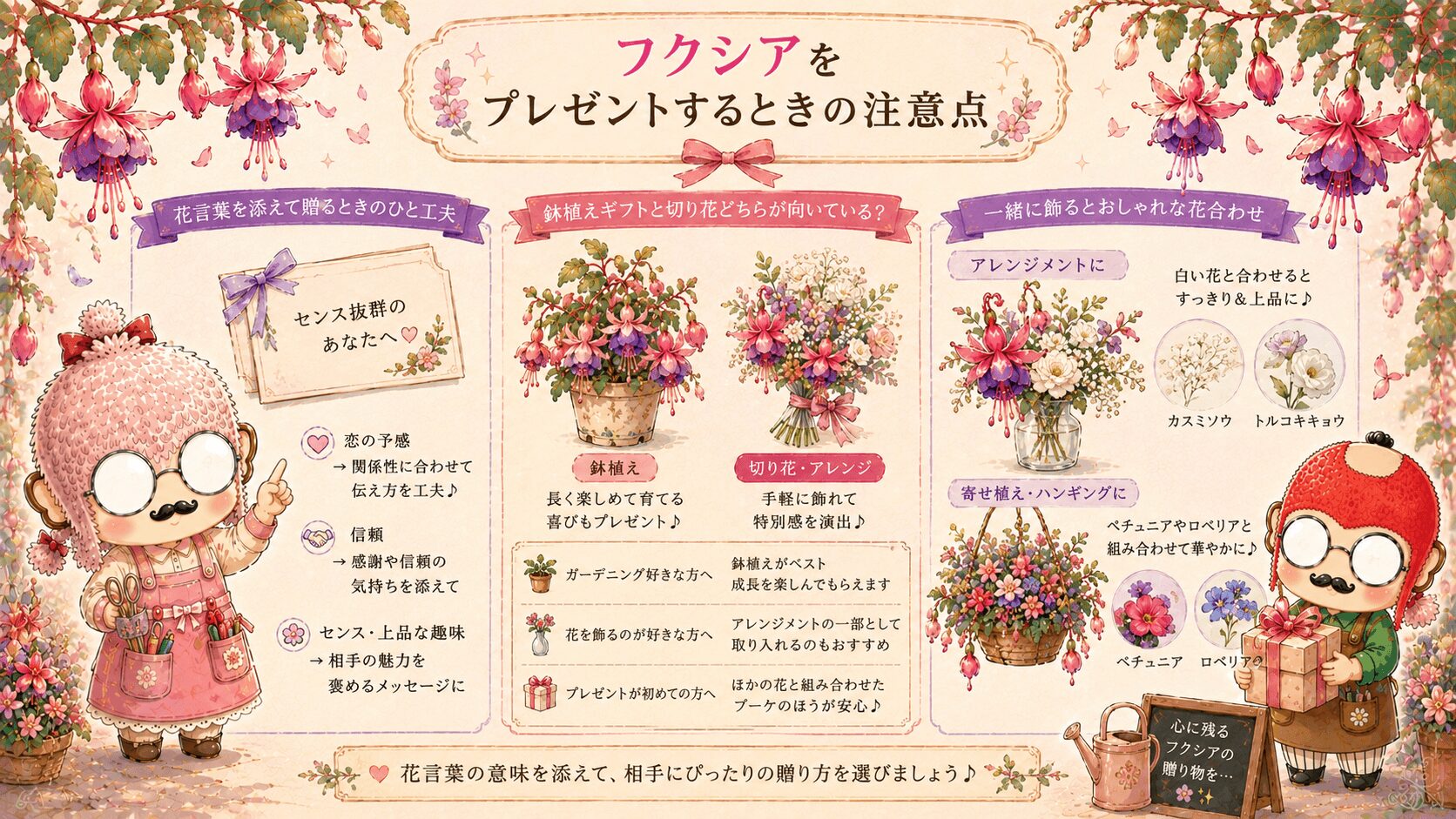 フクシアをプレゼントする時の注意点