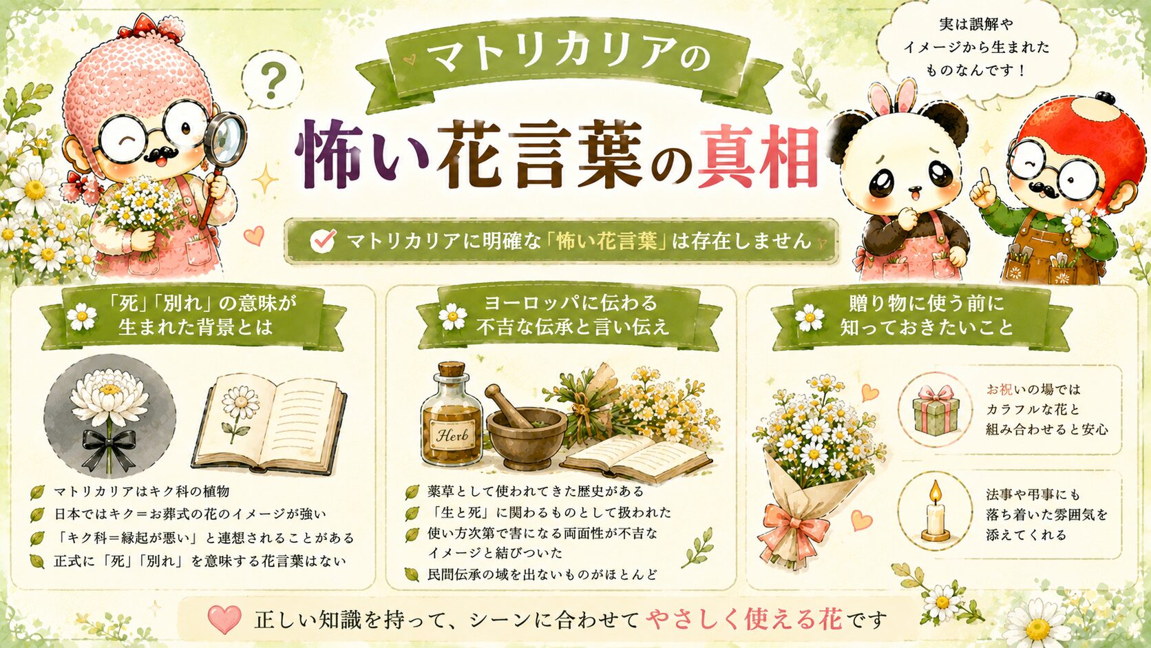 マトリカリアの怖い花言葉の真相