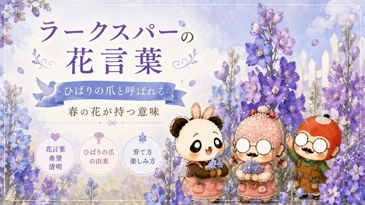 ラークスパーの花言葉│ひばりの爪と呼ばれる春の花が持つ意味