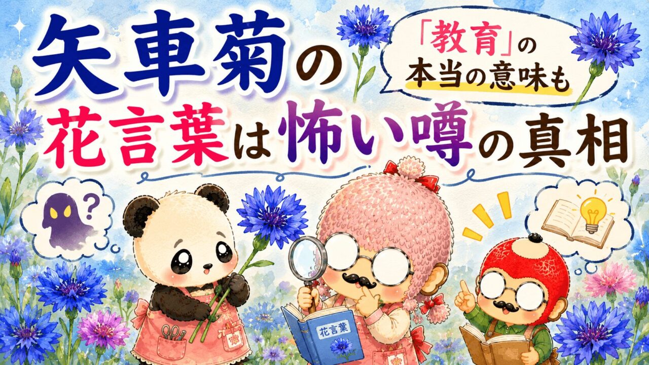 矢車菊の花言葉は怖い噂の真相│「教育」の本当の意味も