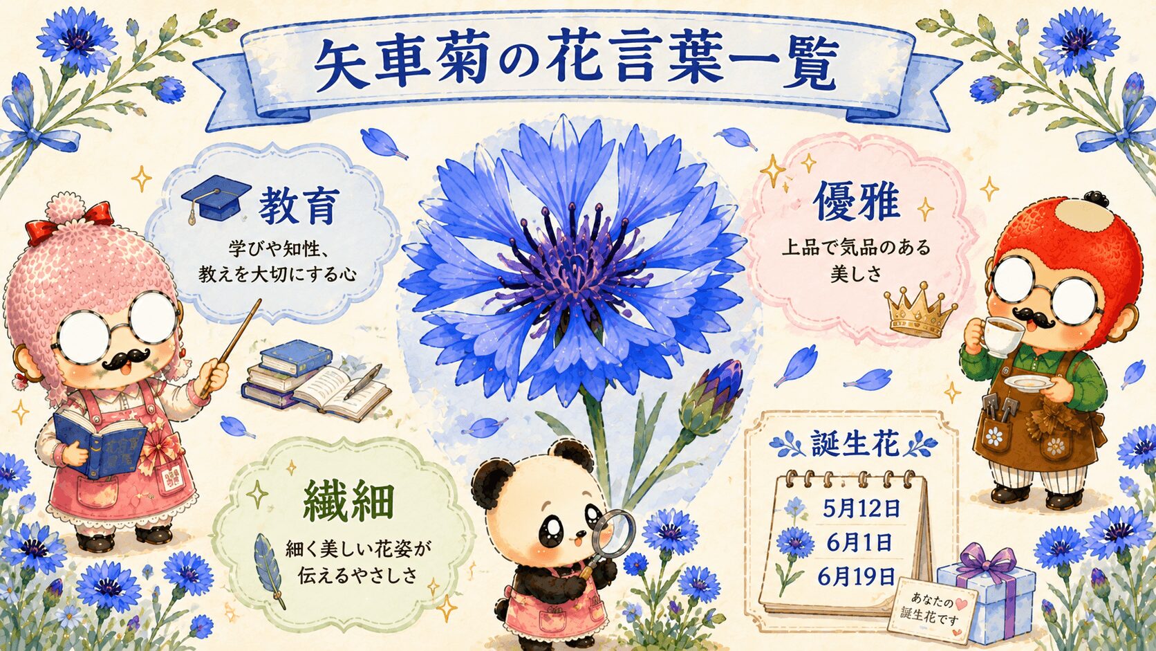 矢車菊の花言葉一覧