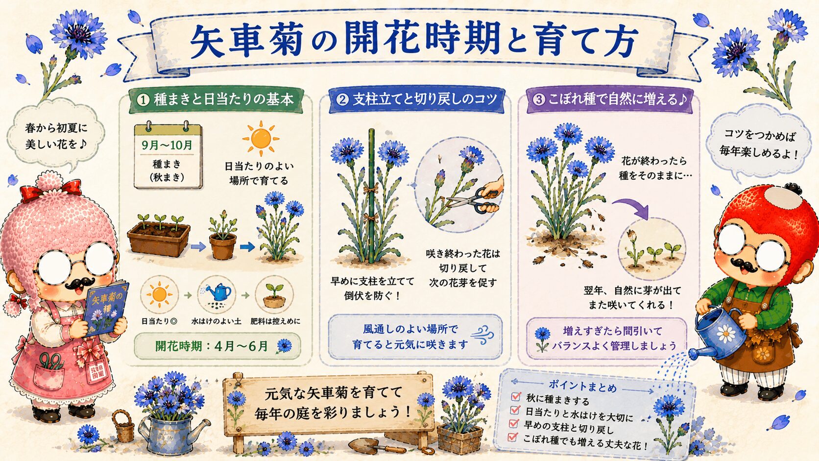 矢車菊の開花時期