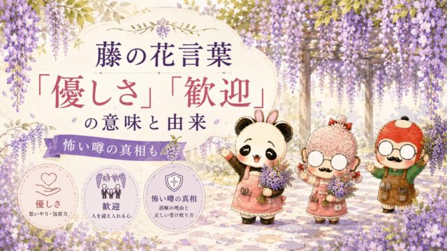 藤の花言葉「優しさ」「歓迎」の意味と由来│怖い噂の真相も