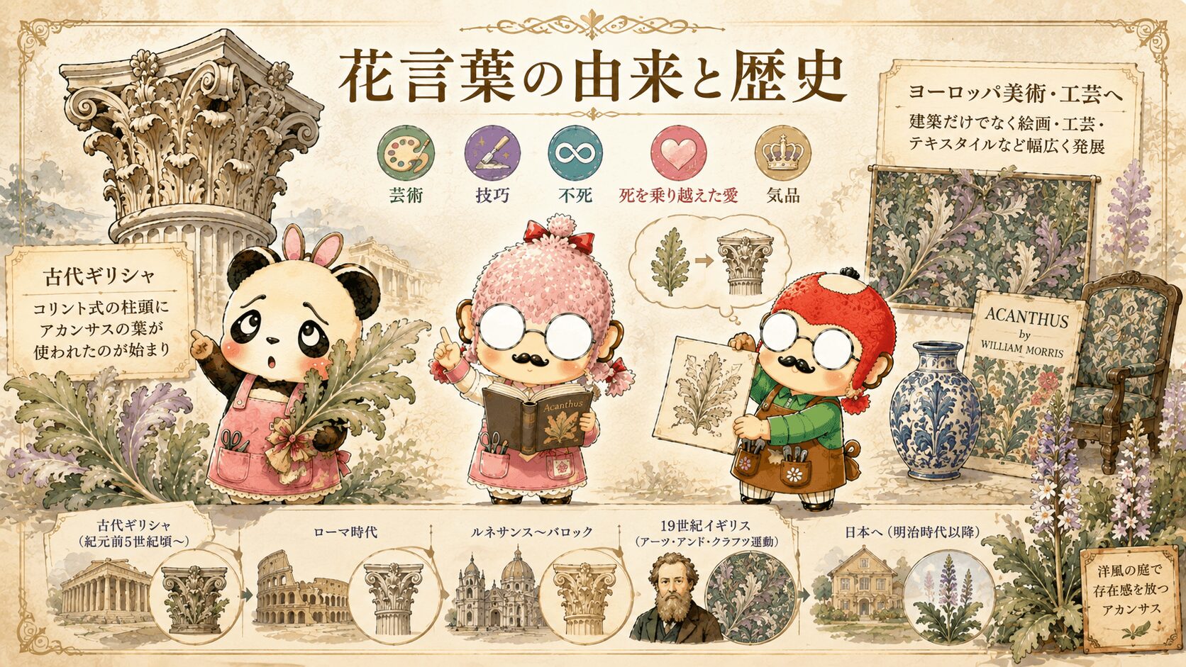 アカンサスの花言葉の由来