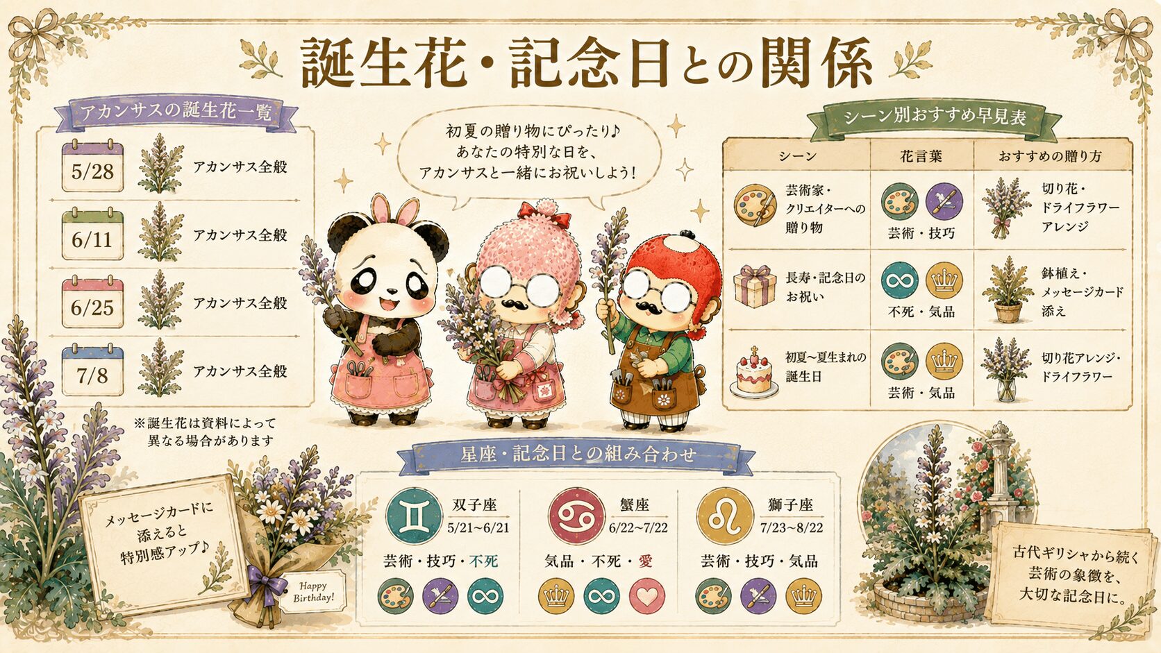 アカンサスの誕生花