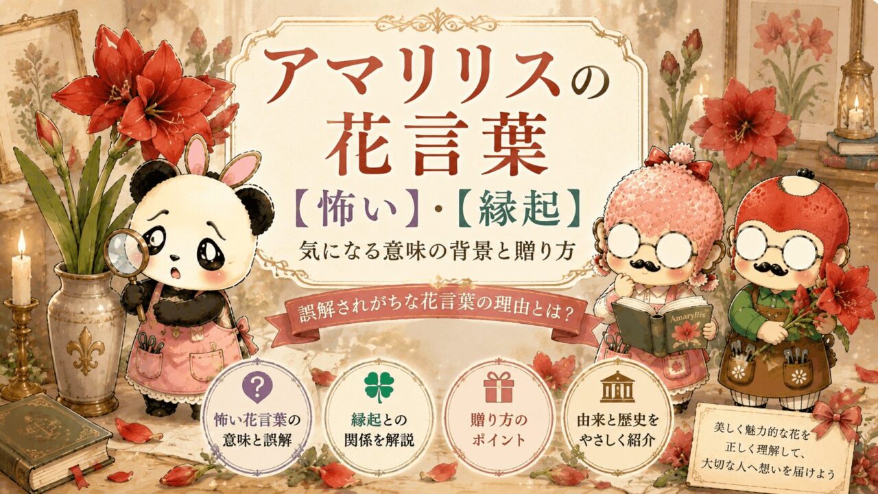 アマリリスの花言葉【怖い・縁起】気になる意味の背景と贈り方