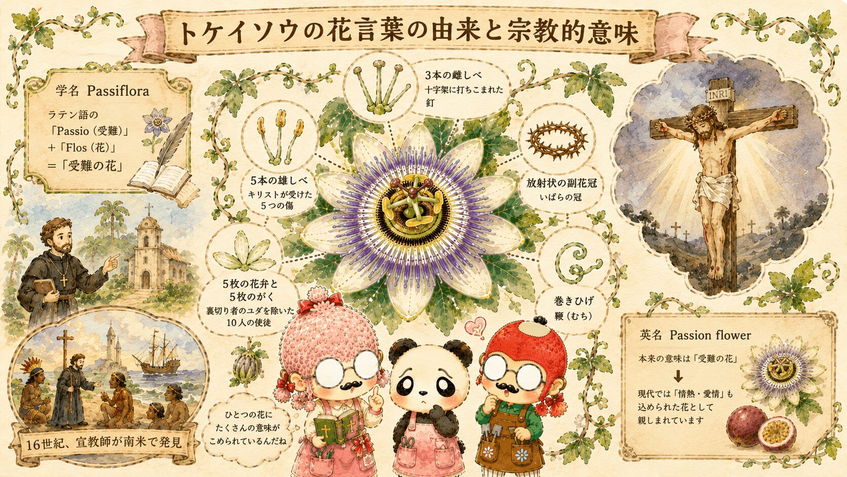 トケイソウの花言葉の由来