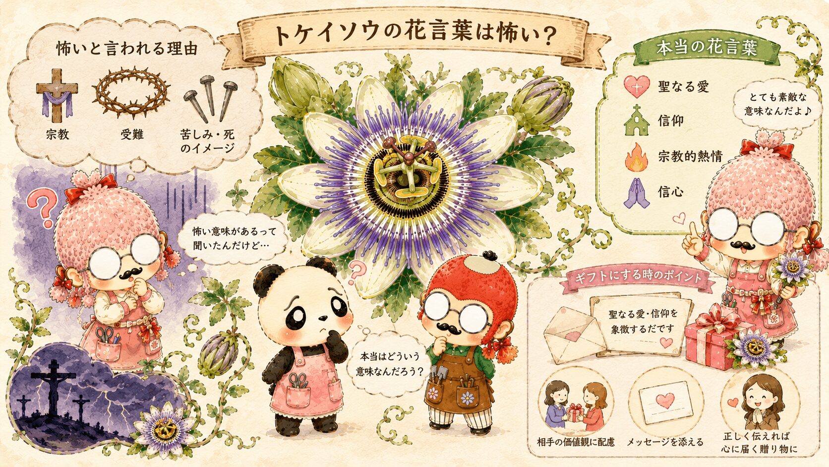 トケイソウの花言葉は怖い？