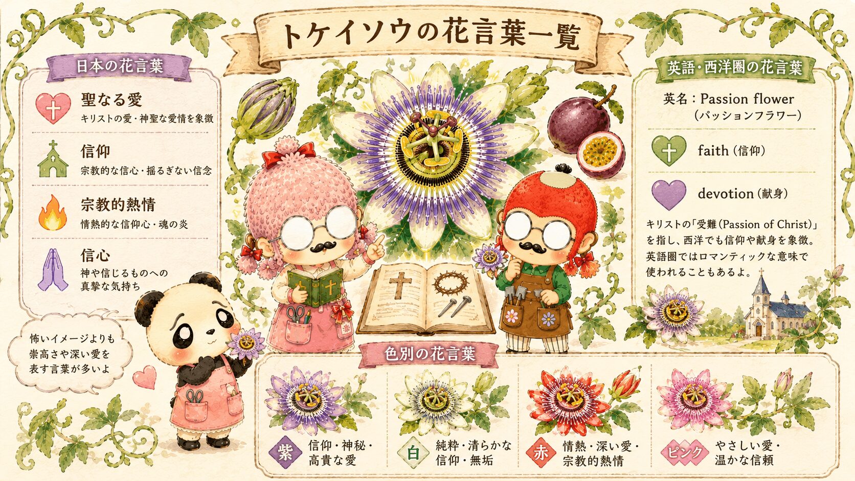 トケイソウの花言葉一覧
