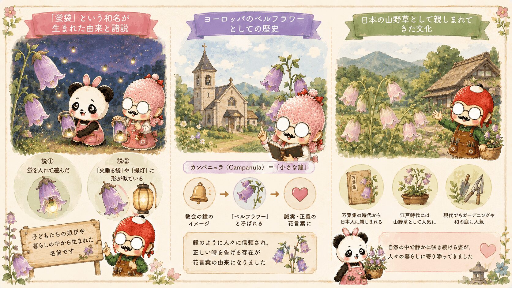 ホタルブクロの花言葉の由来