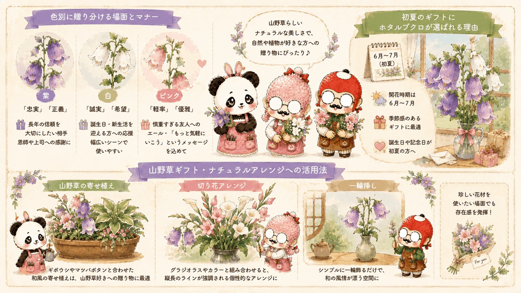 ホタルブクロの贈り方