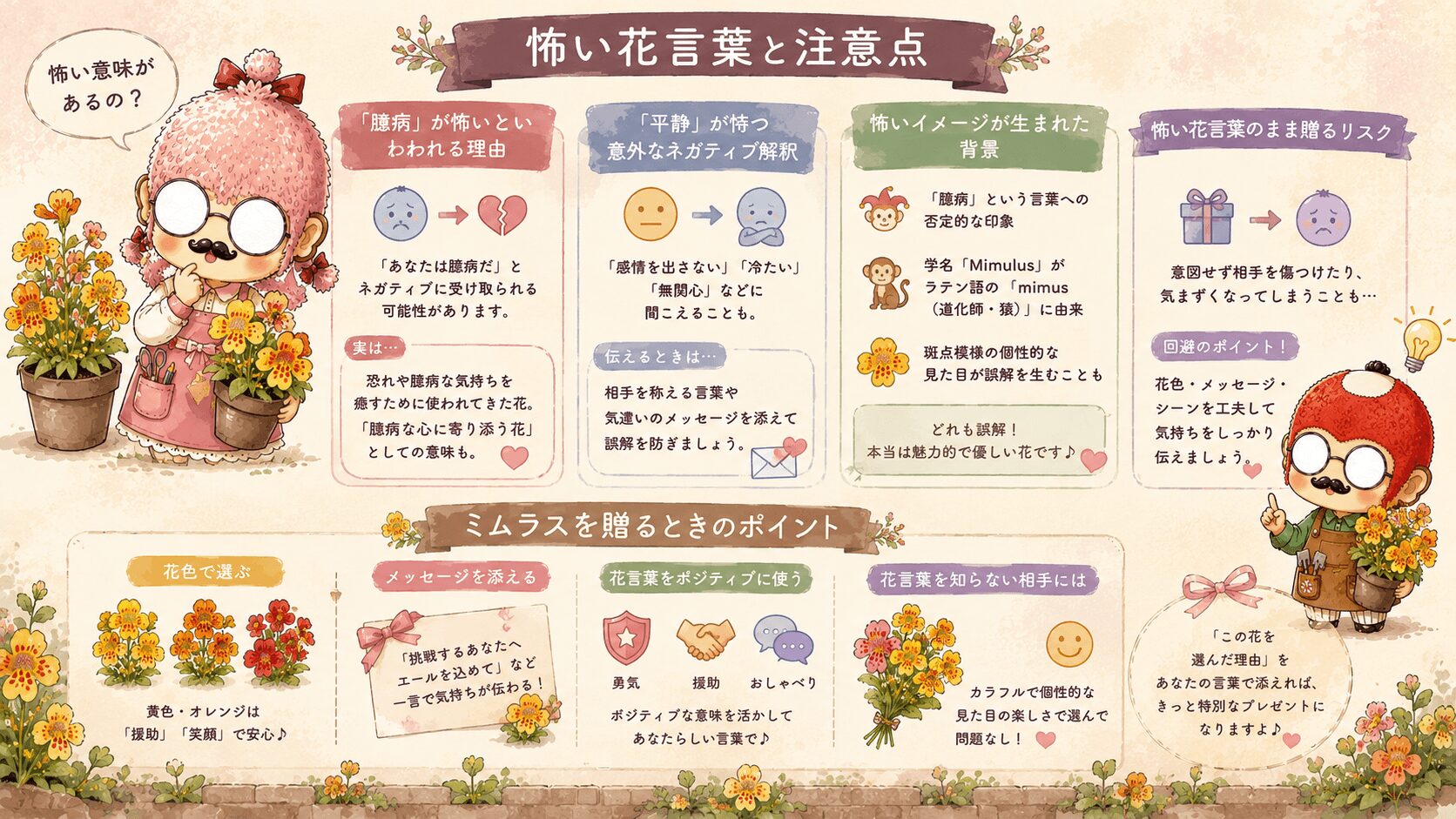 ミムラスの怖い花言葉