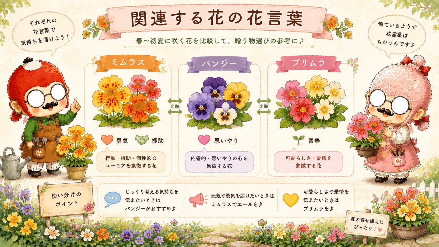 ミムラスの花言葉に関連する花