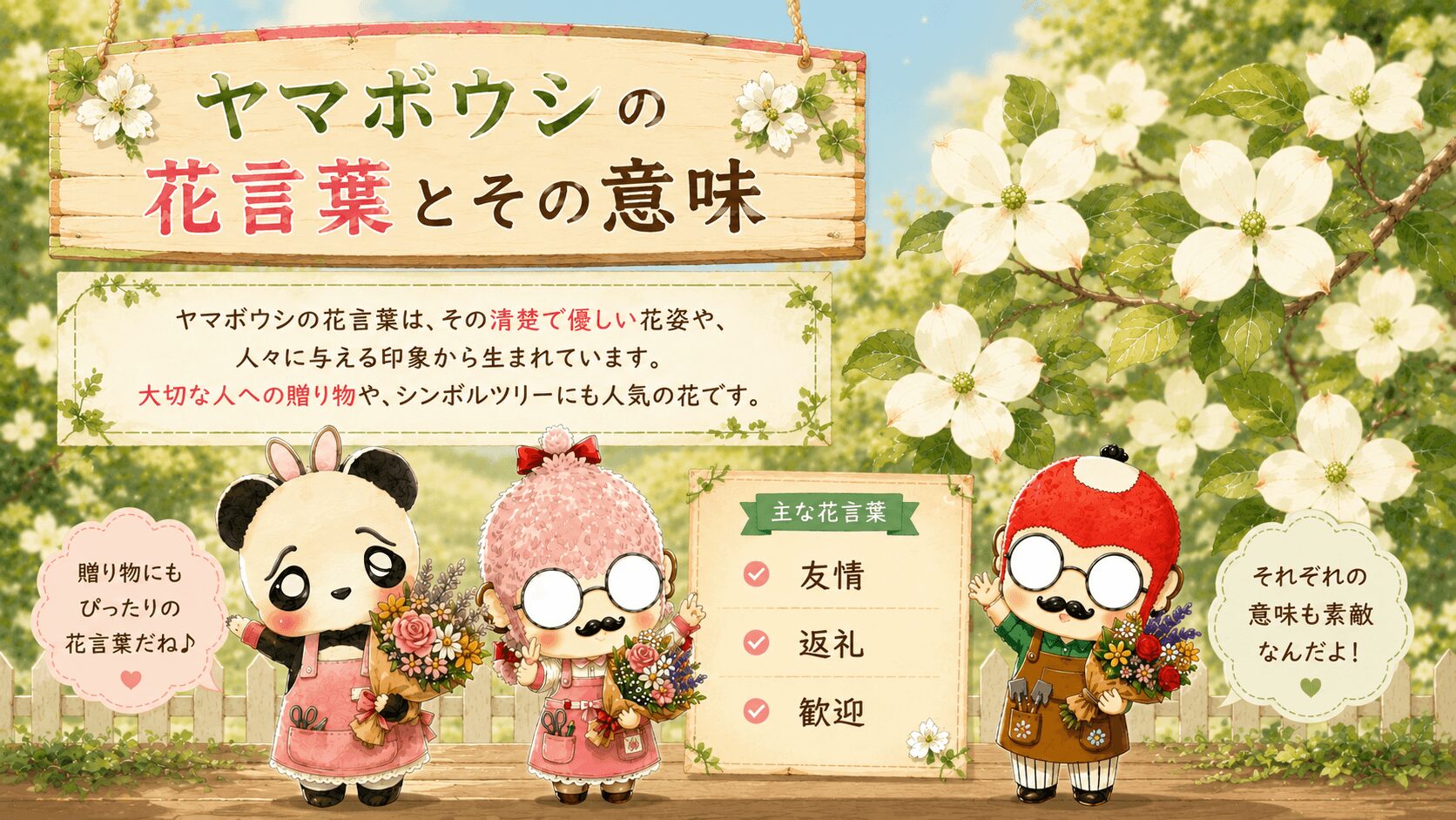 ヤマボウシの主な花言葉