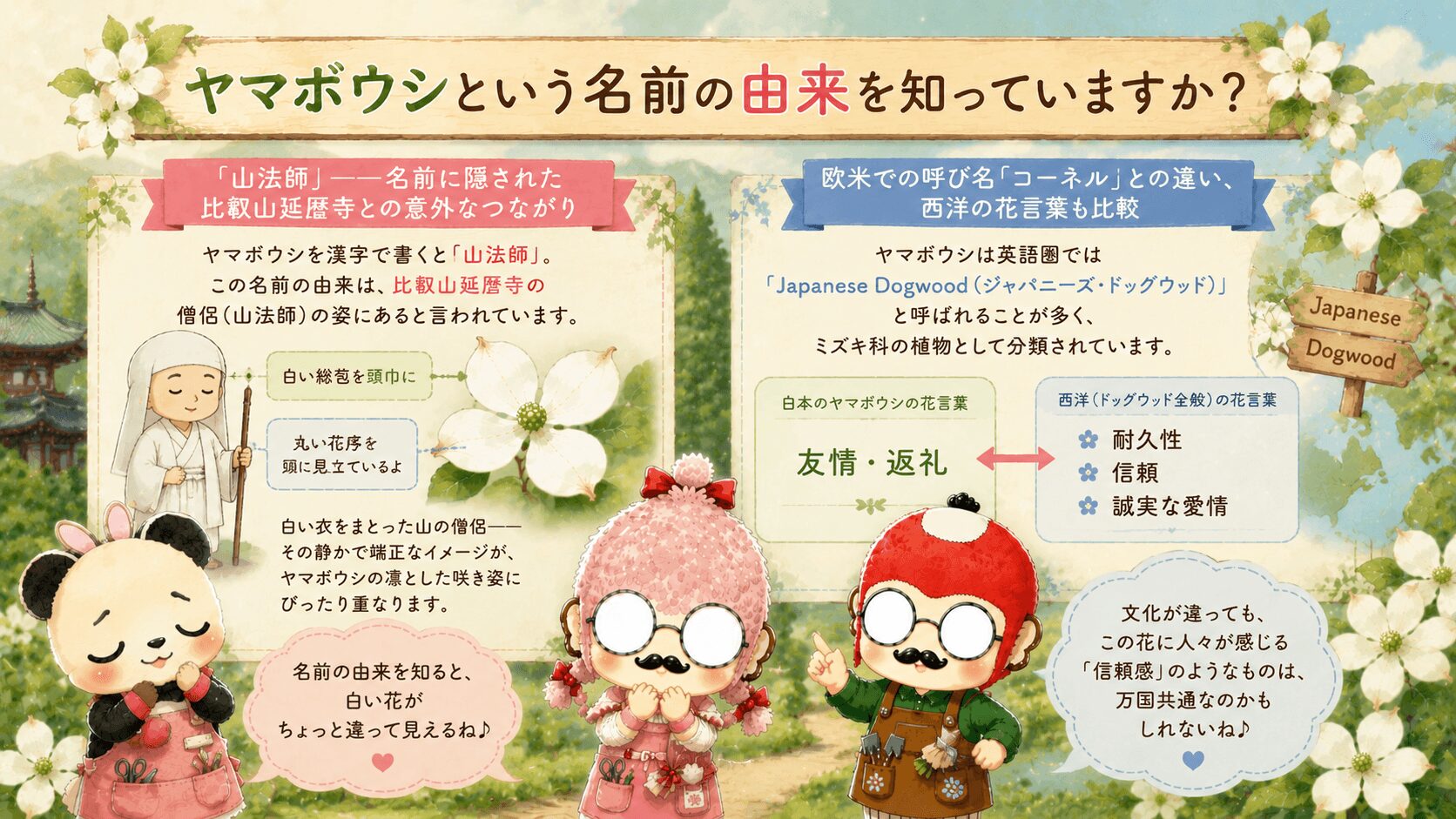 ヤマボウシの名前の由来