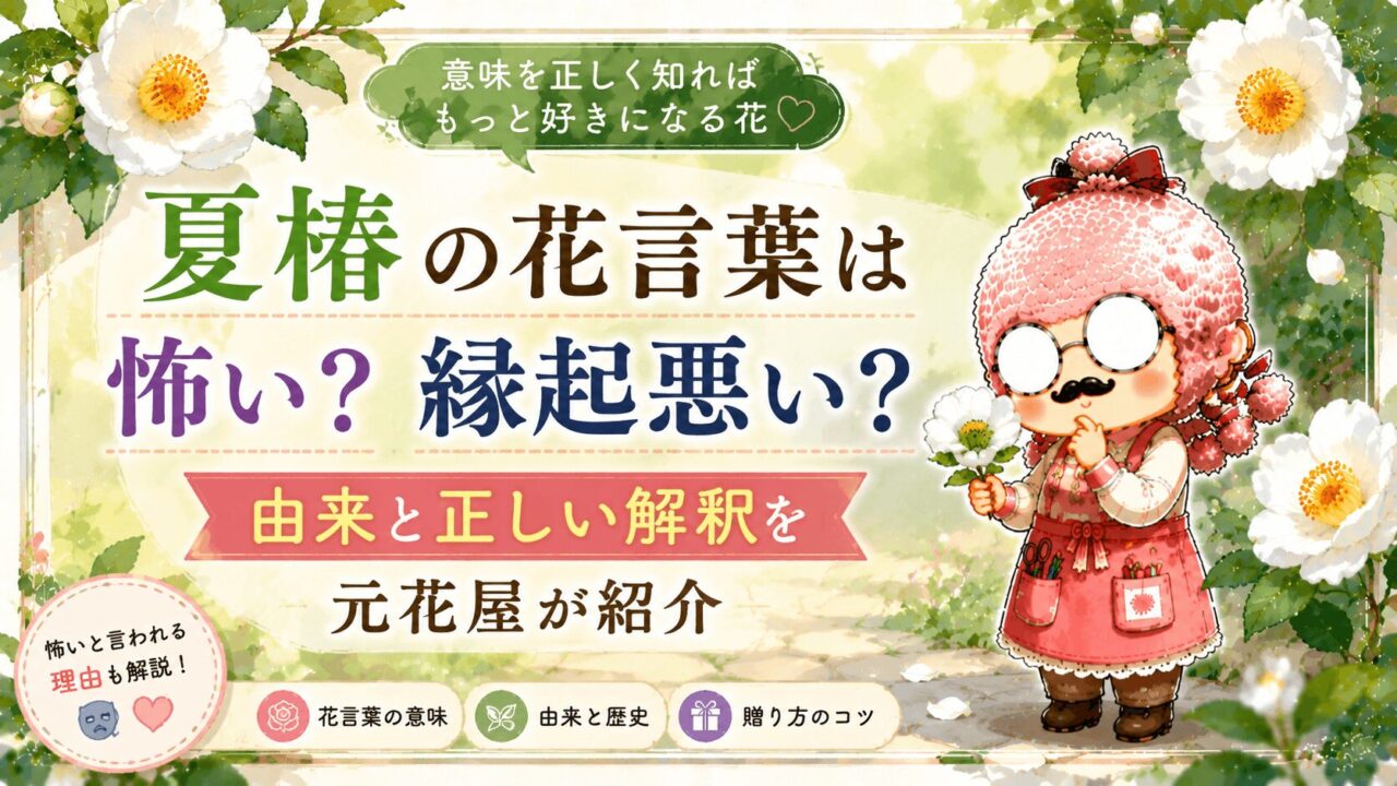 夏椿の花言葉は怖い?縁起悪い?由来と正しい解釈を元花屋が紹介