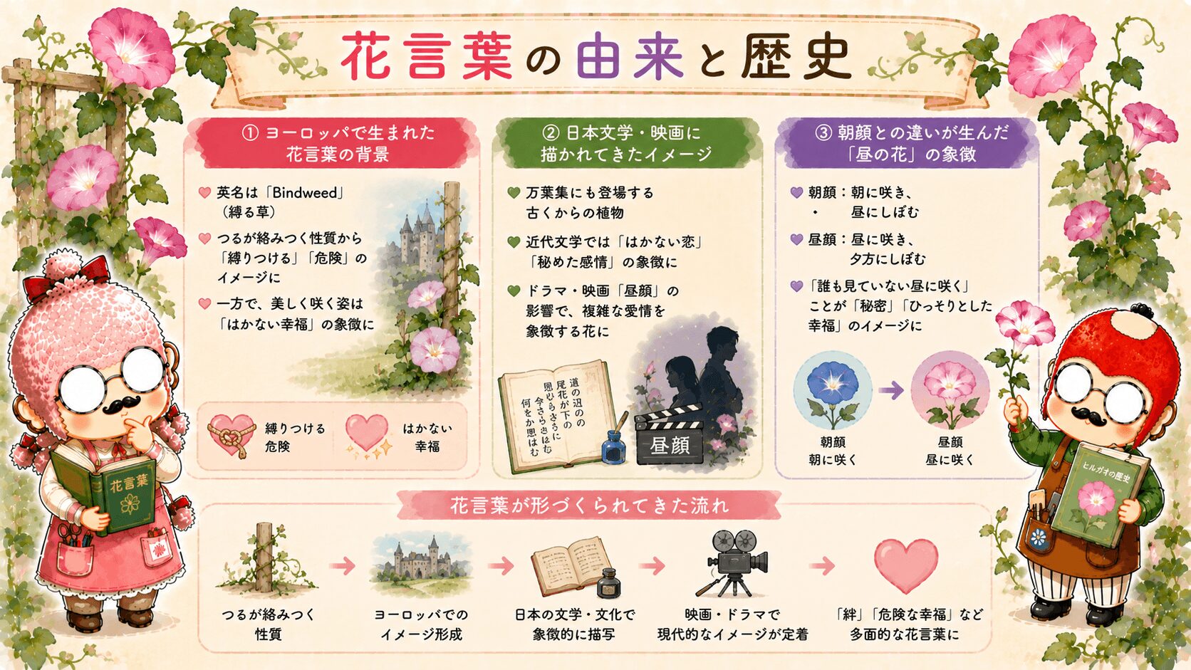 昼顔の花言葉の由来