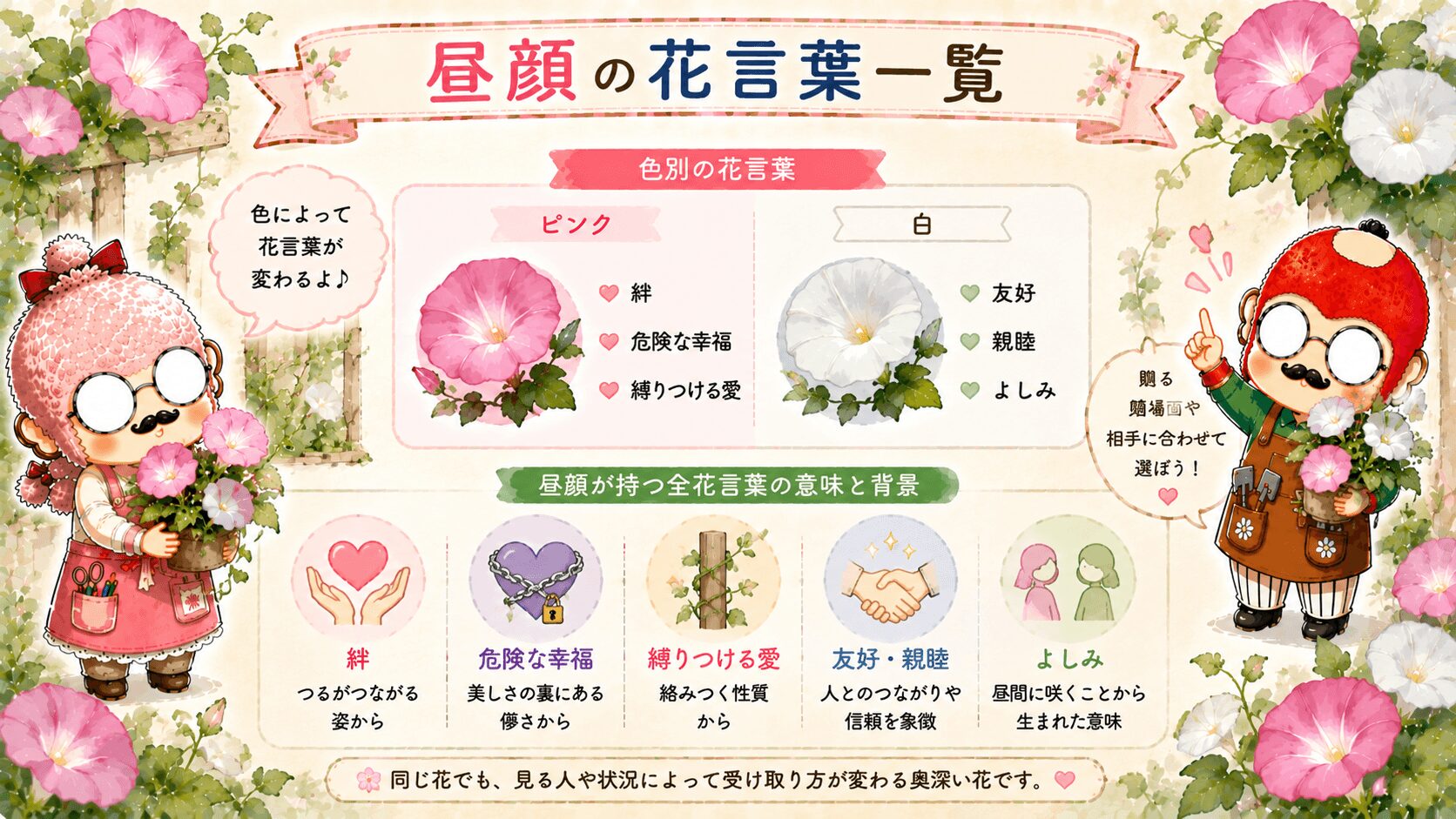 昼顔の花言葉一覧