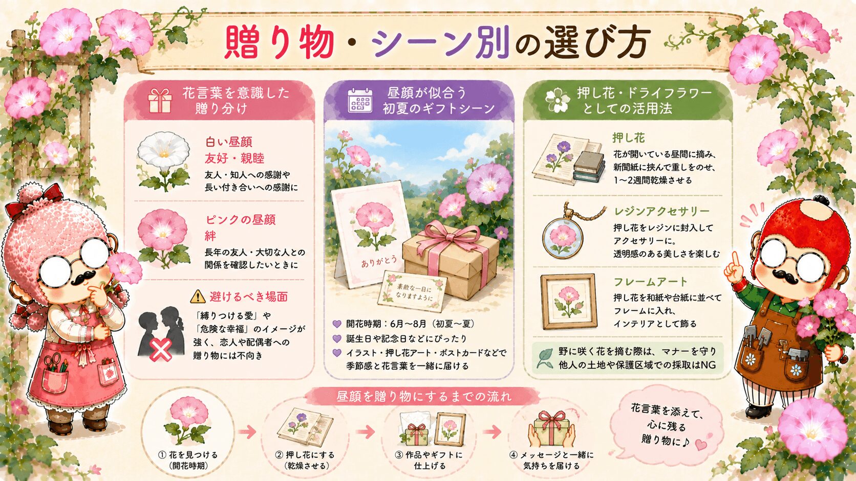 贈り物にぴったりの昼顔ガイド